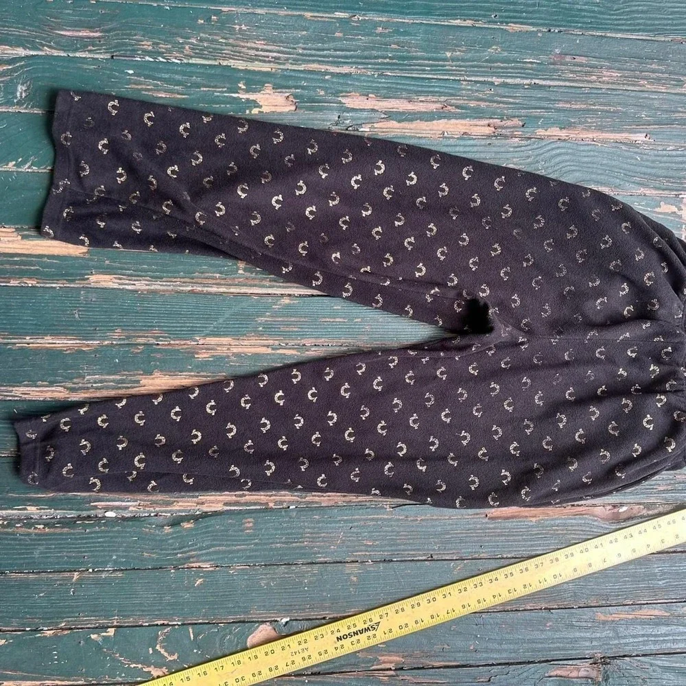 True Religion black & gold trousers